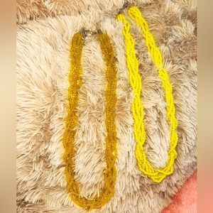 Two Y2K beaded necklaces